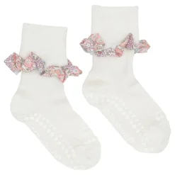Skridsikre Strømper - Liberty - Off White / Michelle pink