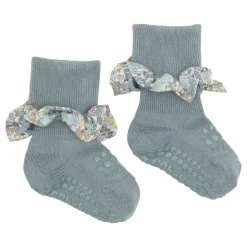 Skridsikre Strømper - Liberty - Dusty Blue / Michelle Purple