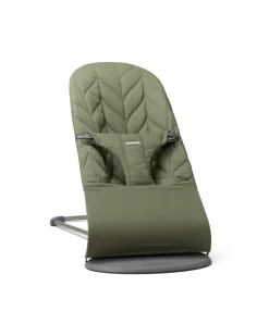 Skråstol Bliss Vævet, blomsterbladsquilt,mørkegrøn