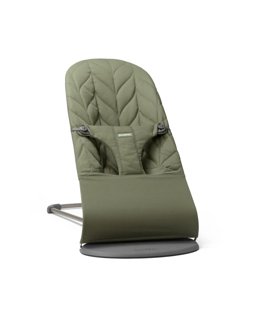 Skråstol Bliss Vævet, blomsterbladsquilt,mørkegrøn