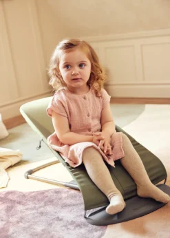 Skråstol Bliss Vævet, blomsterbladsquilt,mørkegrøn