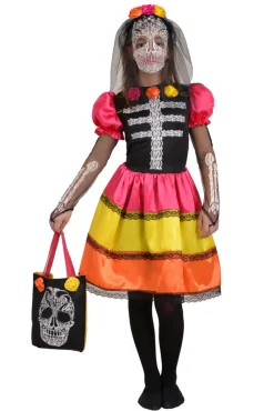 Skull flower girl kostume - MULTI