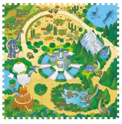 Skumlegegulv med dinopark, 9 skumfliser