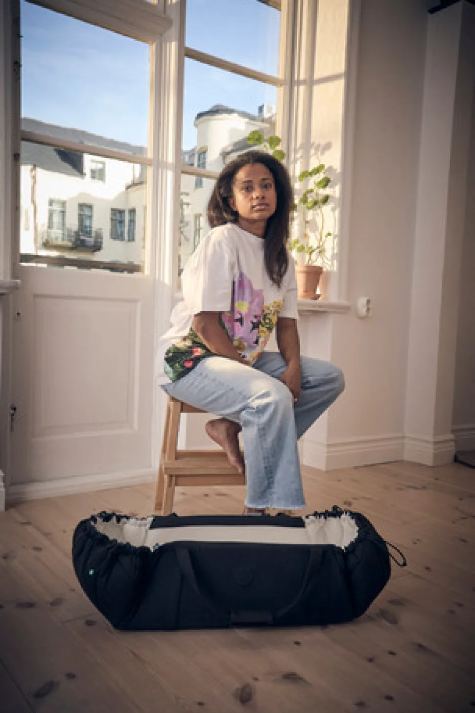 SleepCarrier X inkl. waterproof bedding - Matte black