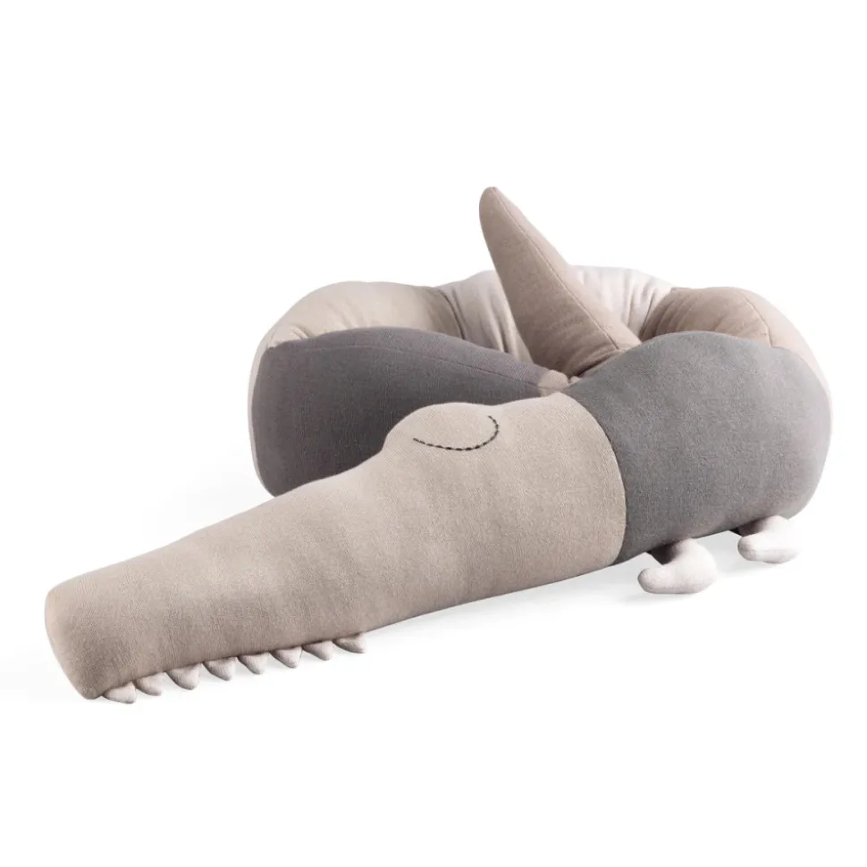 Sleepy Croc strikket pude - seabreeze beige