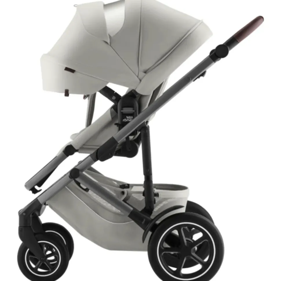 Smile 5Z lux inkl. liggedel og Baby-Safe Core autostol - linen grey/space black
