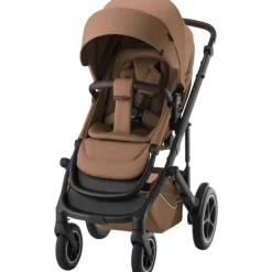 Smile 5Z lux inkl. liggedel og Baby-Safe Core autostol - warm caramel/space black