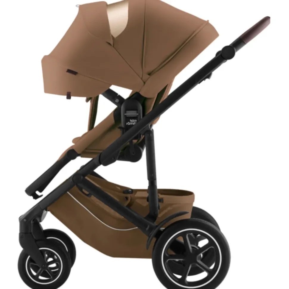 Smile 5Z lux inkl. liggedel og Baby-Safe Core autostol - warm caramel/space black