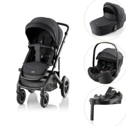 SMILE 5Z Style inkl. liggedel, babysafe pro og vario base - Carbon black