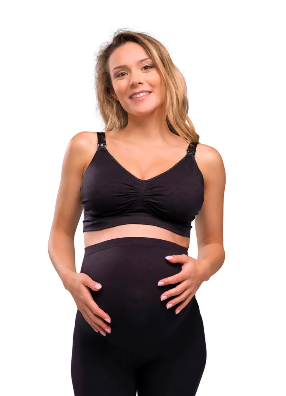 Sømløs Amme BH Med Gelé Bøjle - Sort