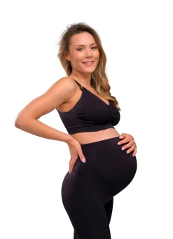 Sømløs Amme BH Med Gelé Bøjle - Sort