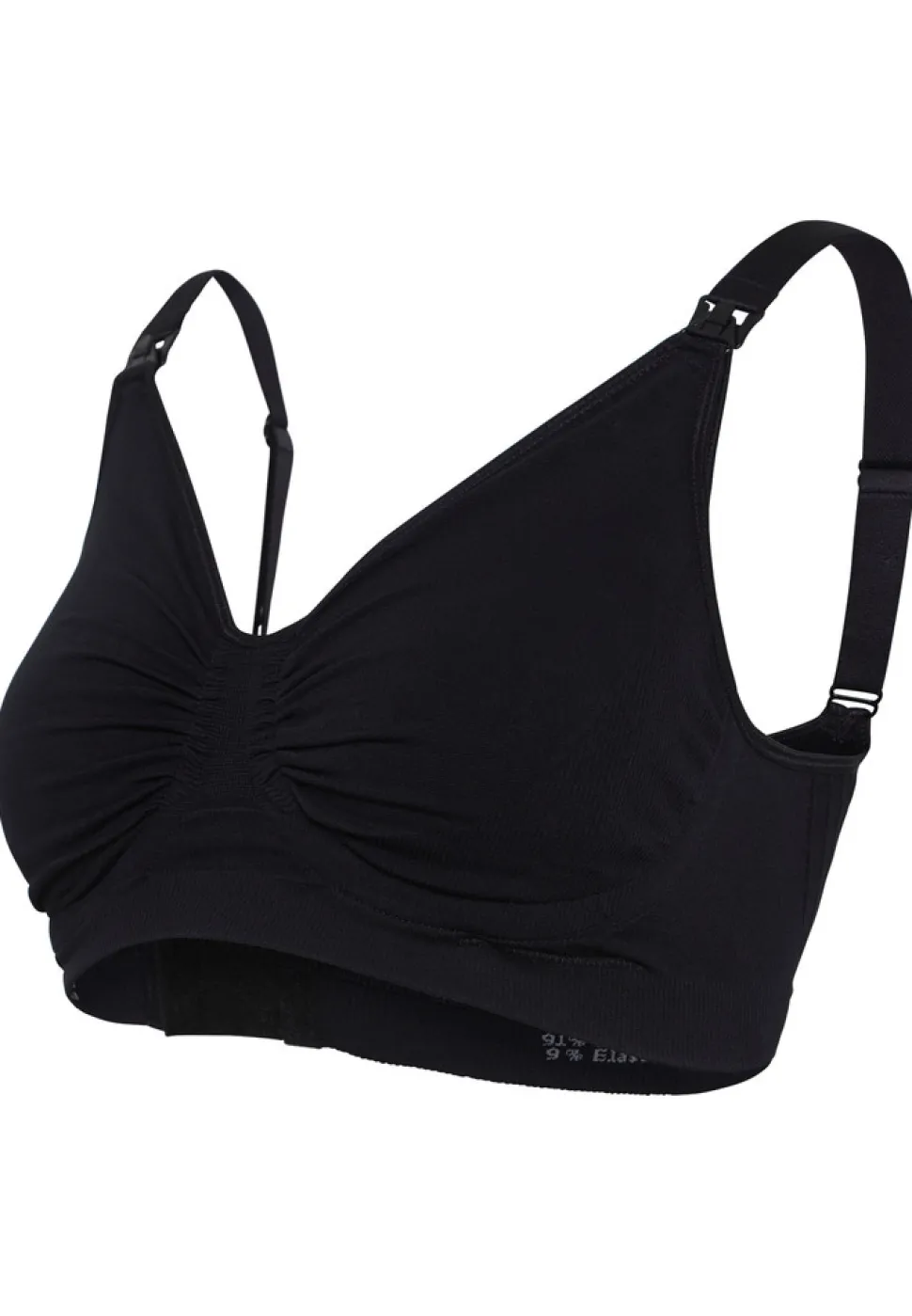 Sømløs Amme BH Med Gelé Bøjle - Sort