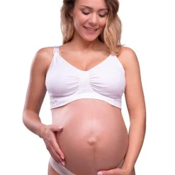 Sømløs Amme BH Med Gelé Bøjle - Hvid