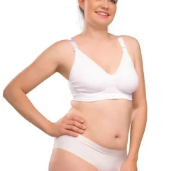 Sømløs Amme BH Med Gelé Bøjle - Hvid