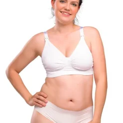 Sømløs Amme BH Med Gelé Bøjle - Hvid