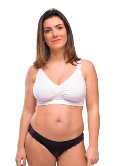 Sømløs Amme BH Med Gelé Bøjle - Hvid