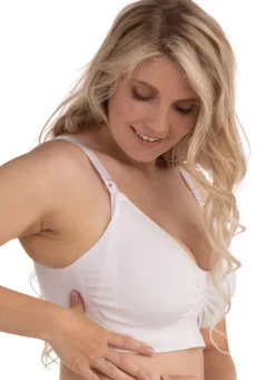 Sømløs Amme BH Med Gelé Bøjle - Hvid