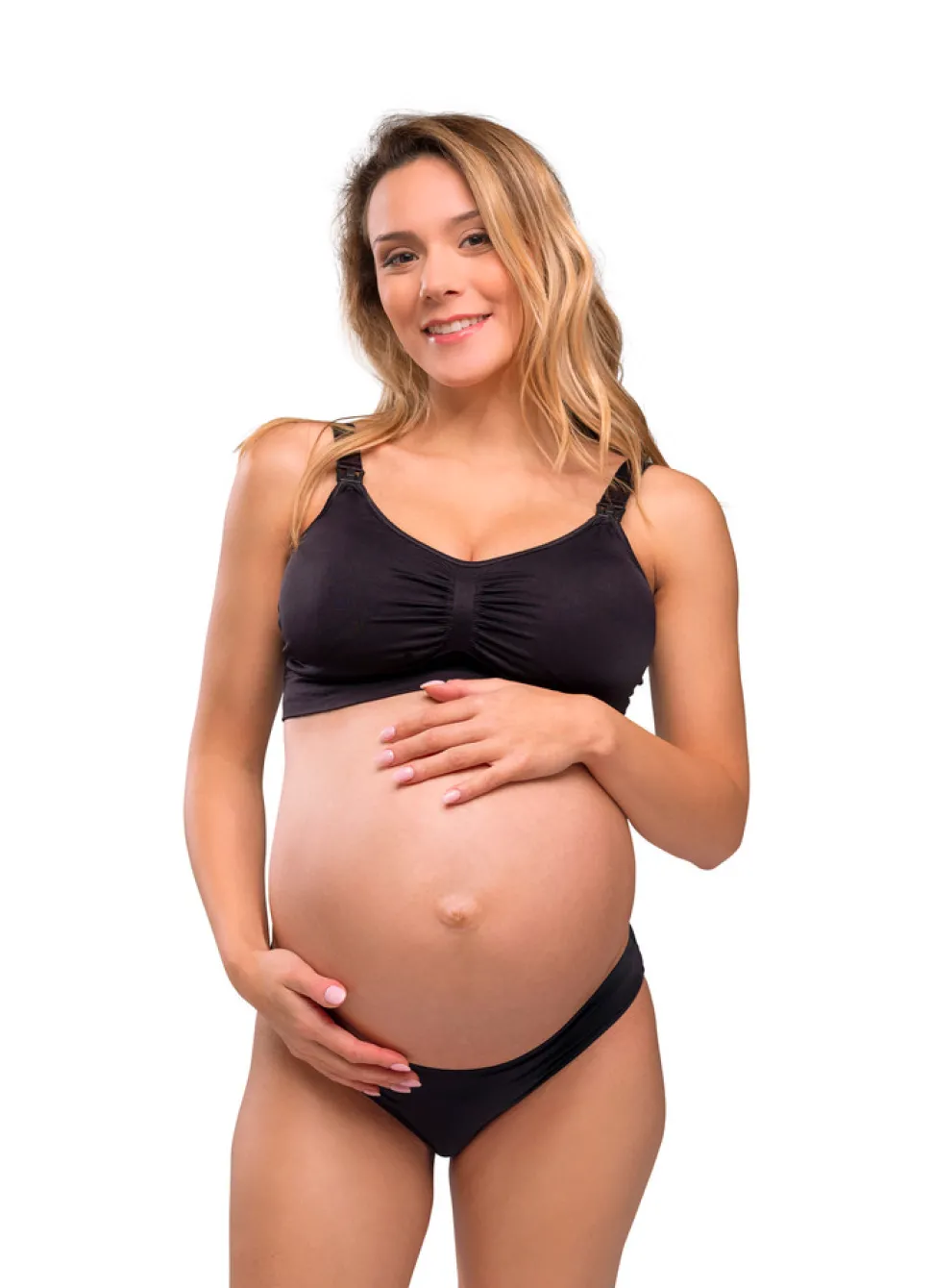 Sømløs Amme BH Med Indlæg - Black