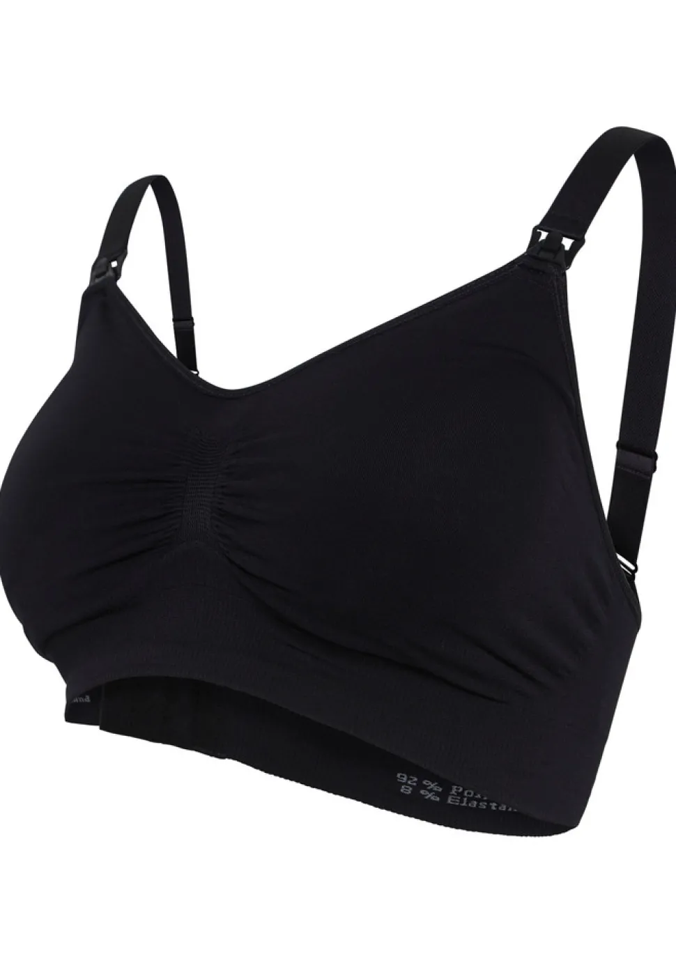 Sømløs Amme BH Med Indlæg - Black