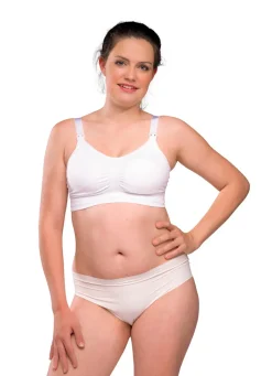 Sømløs Amme BH Med Indlæg - White