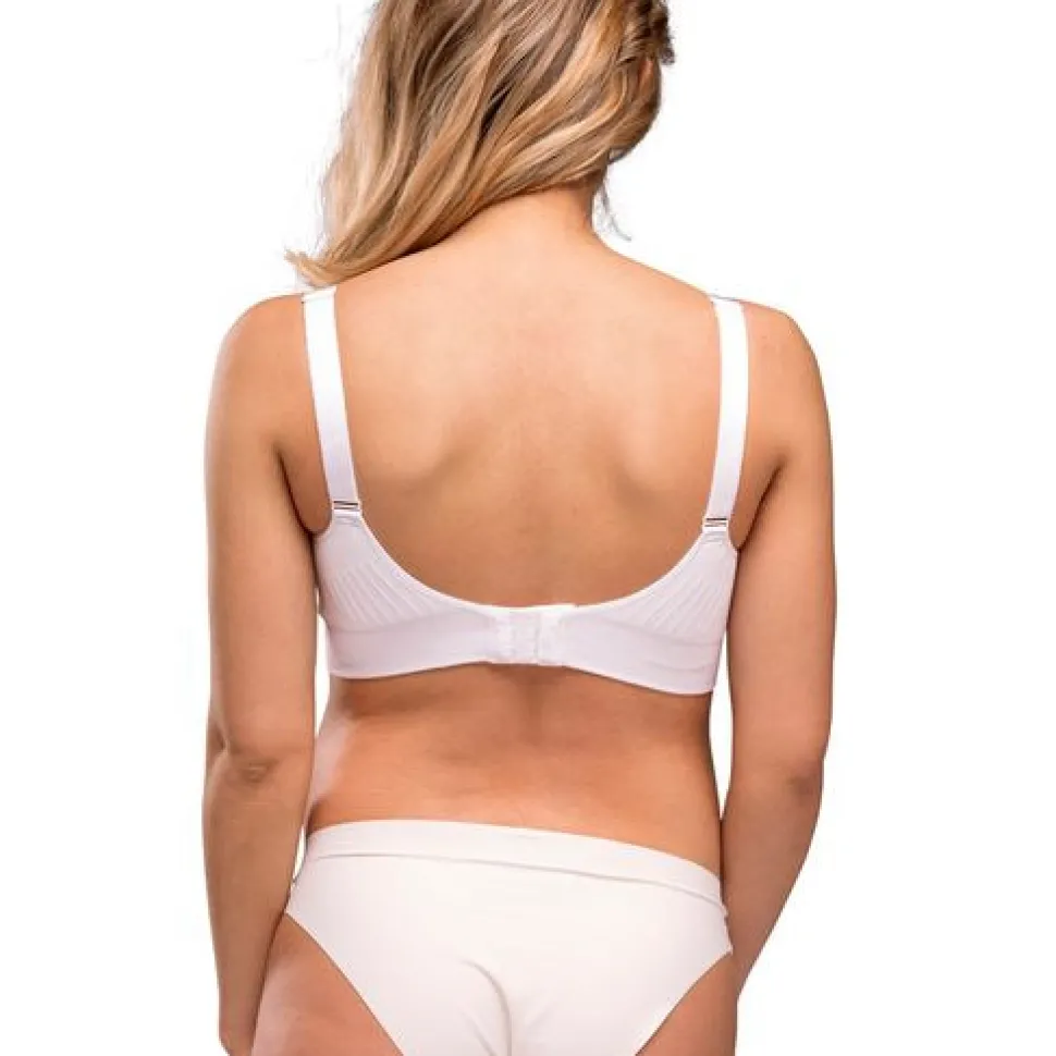 Sømløs Amme BH Med Indlæg - White