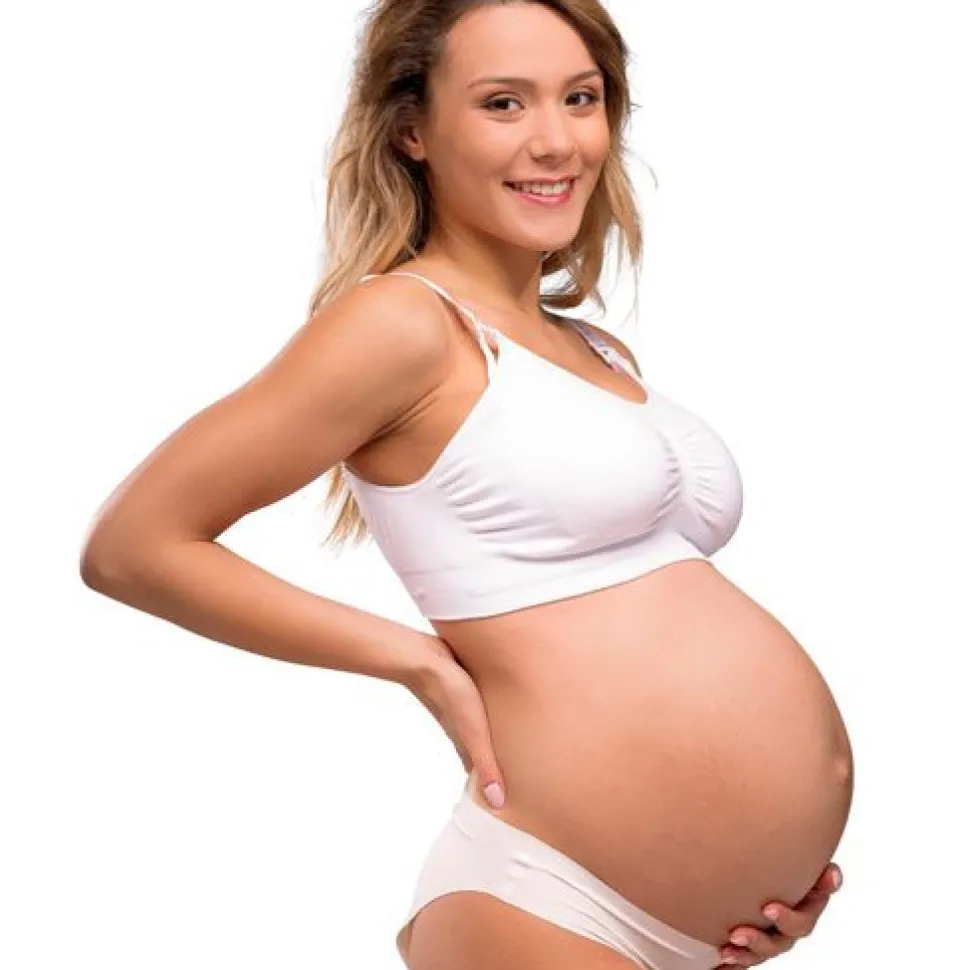 Sømløs Amme BH Med Indlæg - White