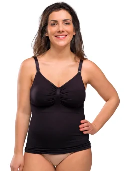 Sømløs Ammetop Med Shapewear - Sort