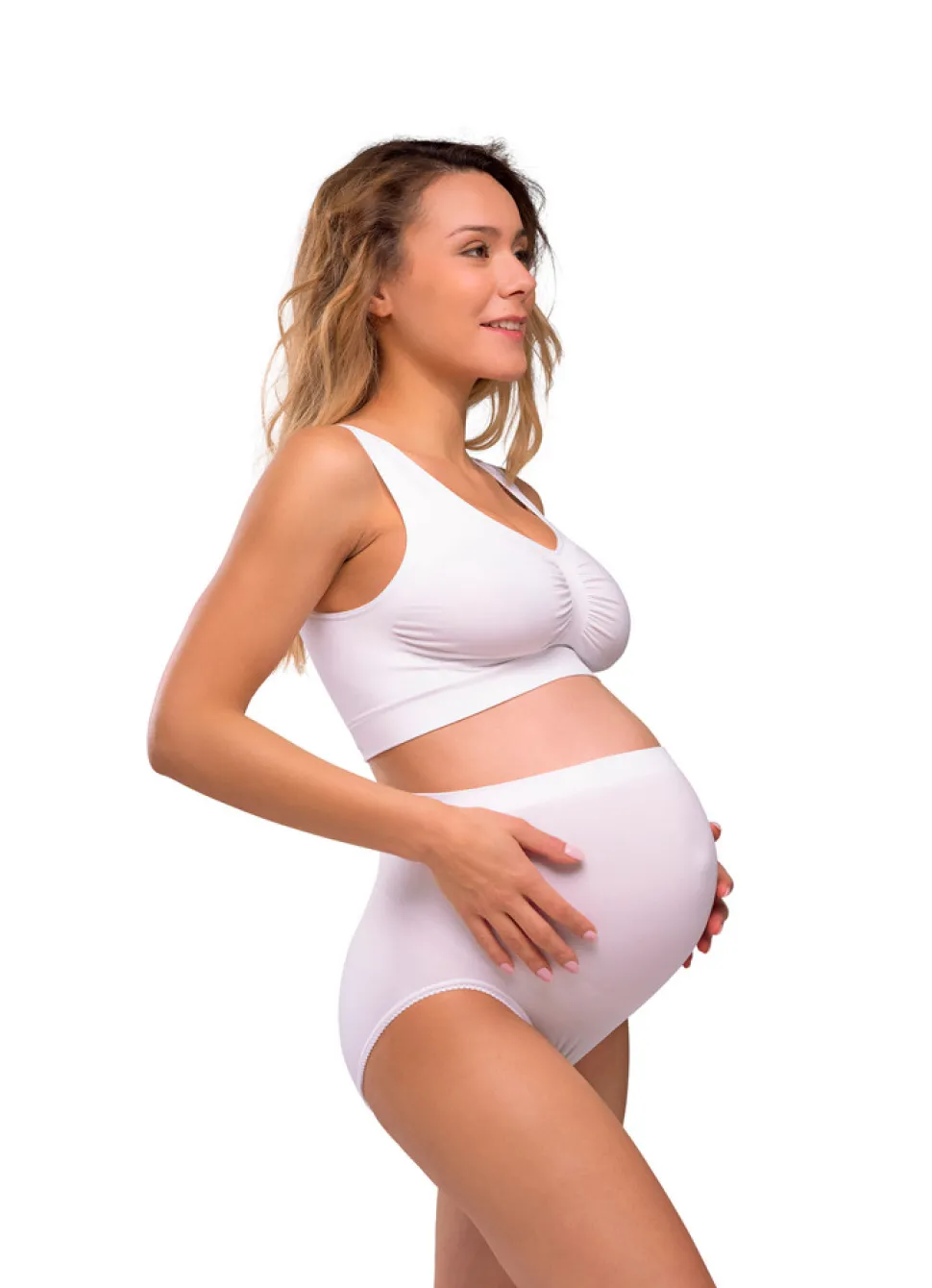 Sømløs Graviditets BH - Hvid