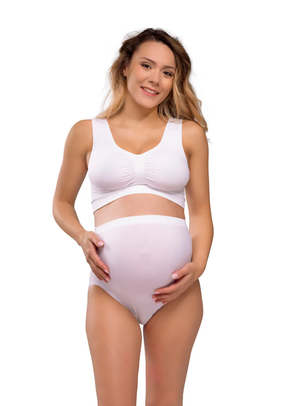 Sømløs Graviditets BH - Hvid