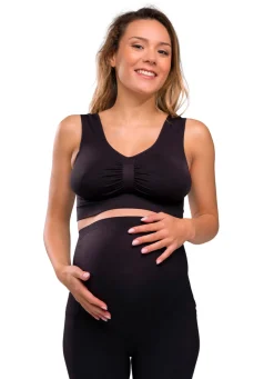 Sømløs Graviditets BH - Sort