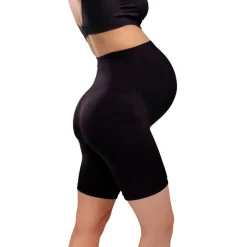 Sømløs graviditetsshorts - SORT