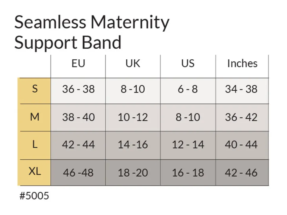 Sømløs Graviditetsstøttebånd - Sort