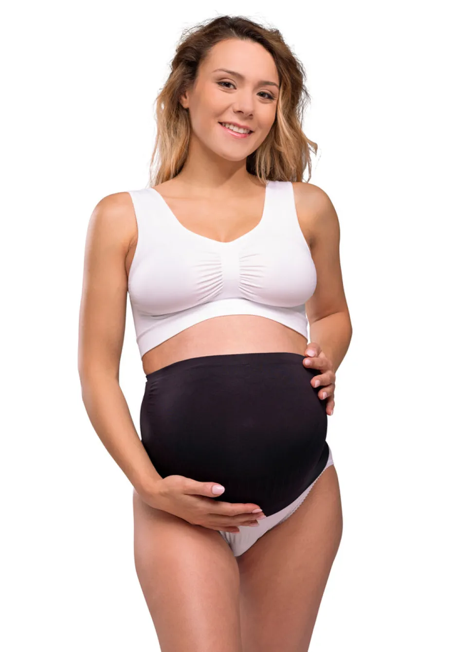 Sømløs Graviditetsstøttebånd - Sort