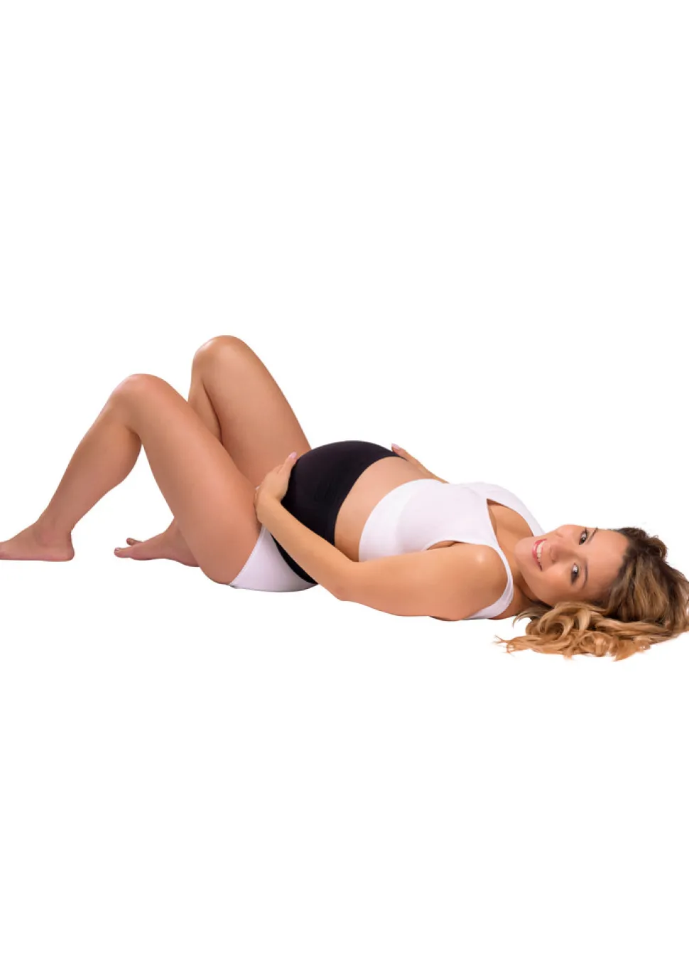 Sømløs Graviditetsstøttebånd - Sort