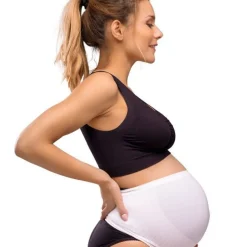 Sømløs Graviditetsstøttebånd - Hvid