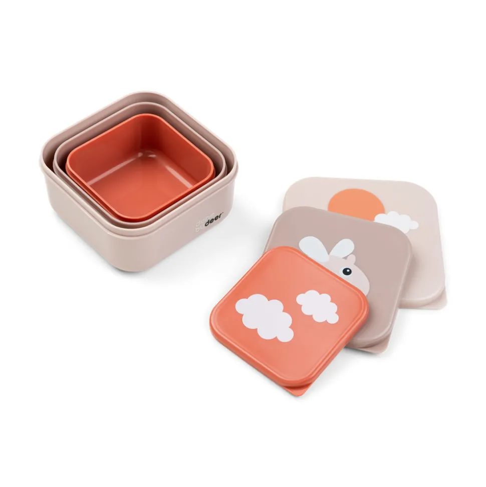 Snack boks sæt 3 stk Happy clouds - Pudder