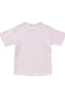 Sommer pointelle t-shirt - LAVENDER