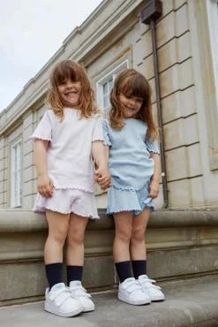 Sommer pointelle t-shirt - LAVENDER