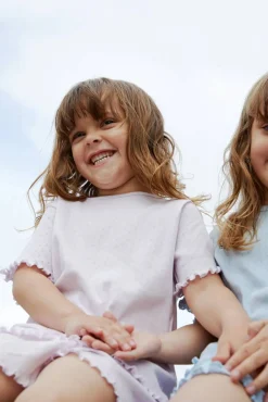 Sommer pointelle t-shirt - LAVENDER