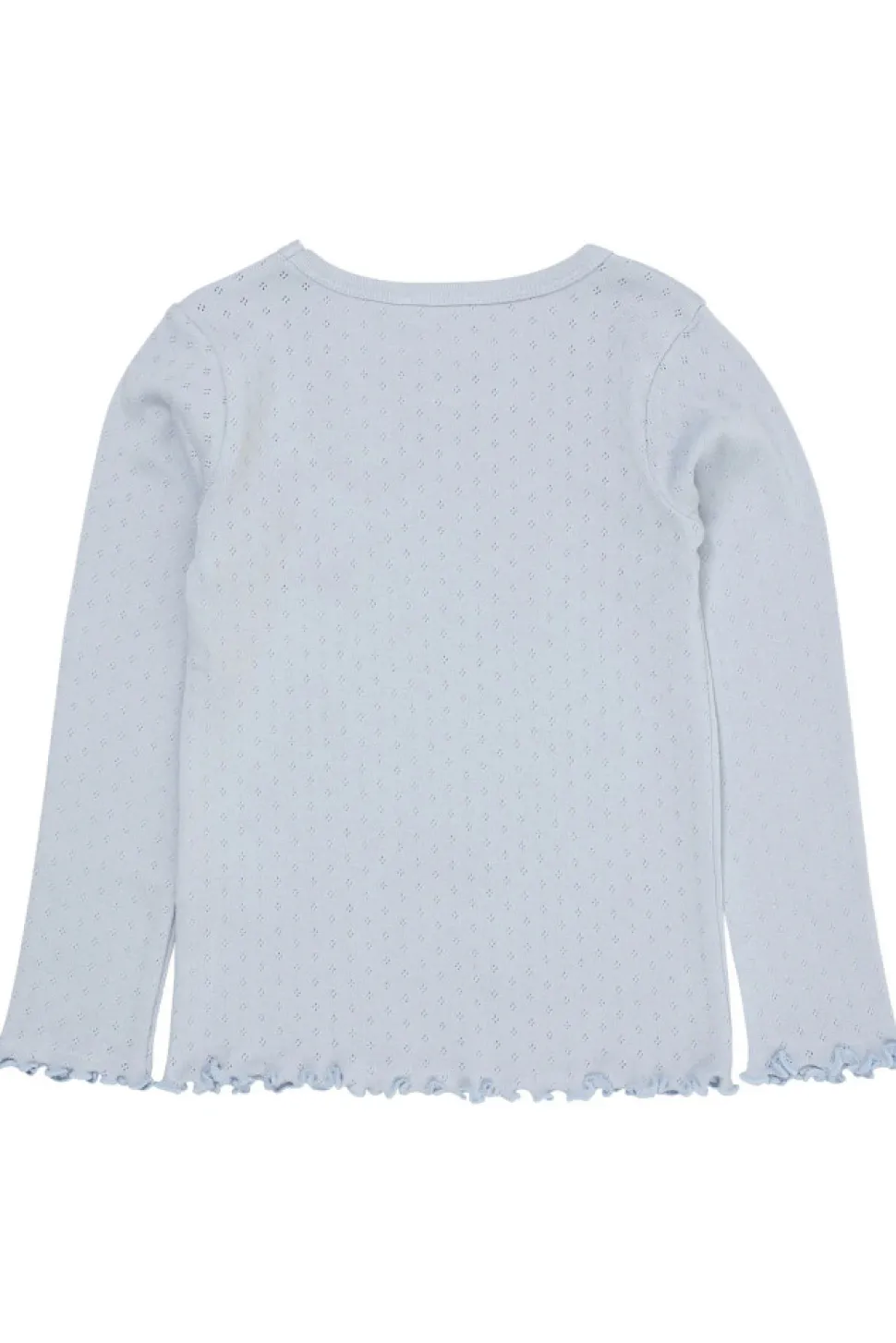 Sommer pointelle t-shirt - DUSTY BLUE