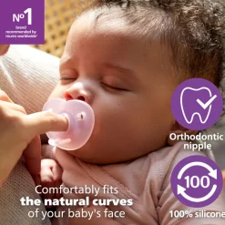 Soothie, 0-6 m, pink/lyserød