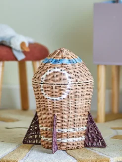 Space Kurv m/låg, Natur, Rattan