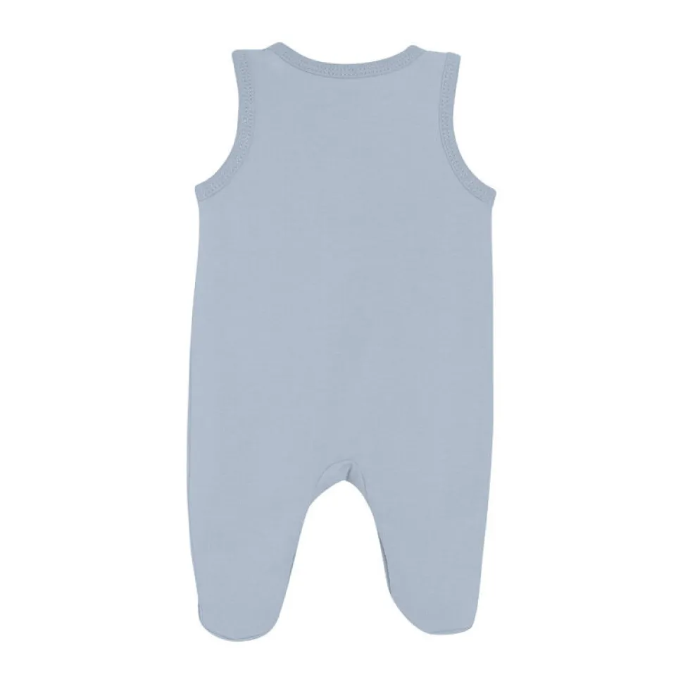 Sparkedragt m. fødder - SOLID - Zen Blue