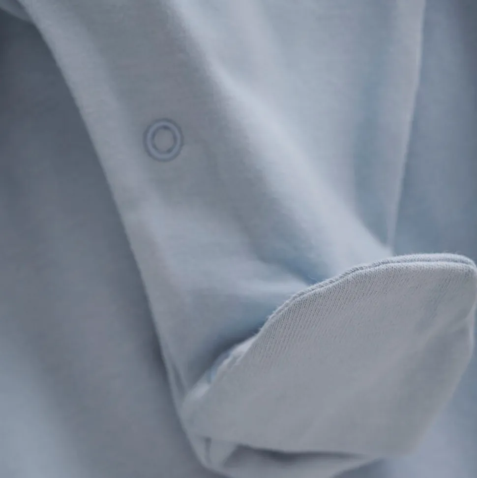 Sparkedragt m. fødder - SOLID - Zen Blue