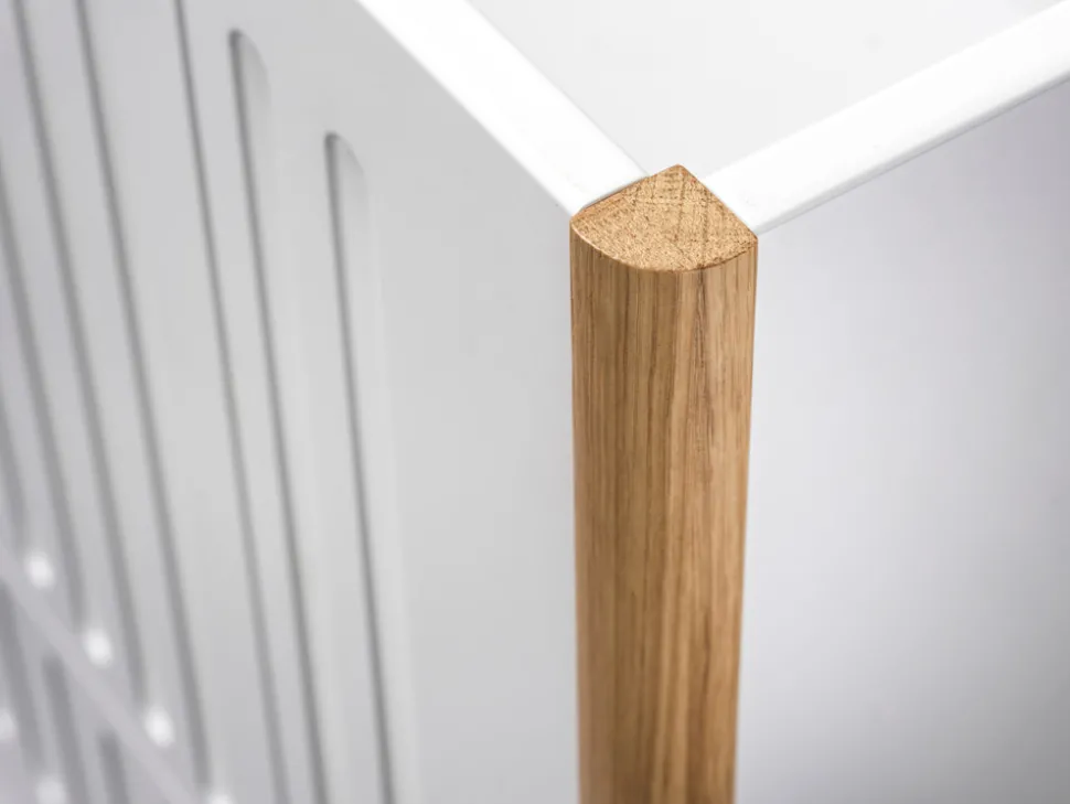 Spoke tremmeseng - Hvid/Eg