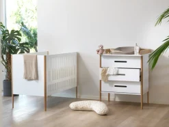 Spoke tremmeseng - Hvid/Eg