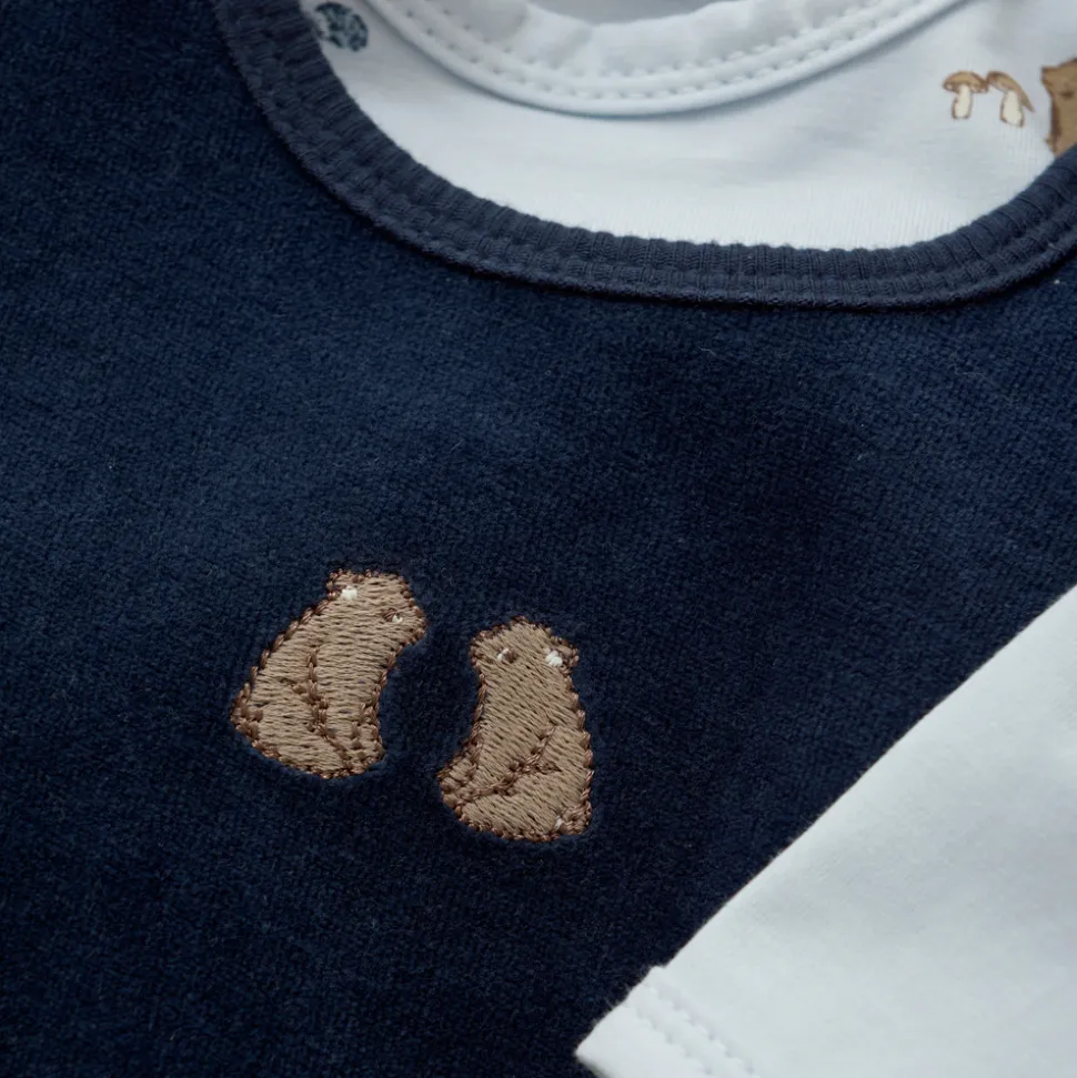 Sæt m. Body og velour bukser - 7555