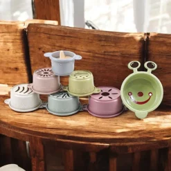 Stabel kopper af hvedestrå "orm", 7 stk