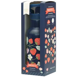 Stainless steel drink bottle: Strawberries