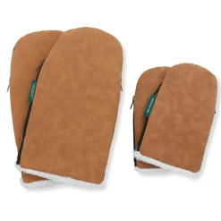 Østerbro handsken 2-Pak (Voksen + Mini) - brown faux suede